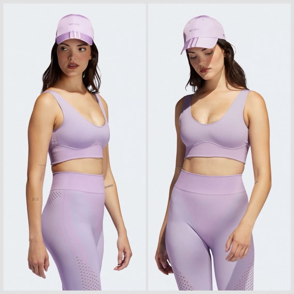 adidas x Ivy Park Knit Women's Bra Lilac Small